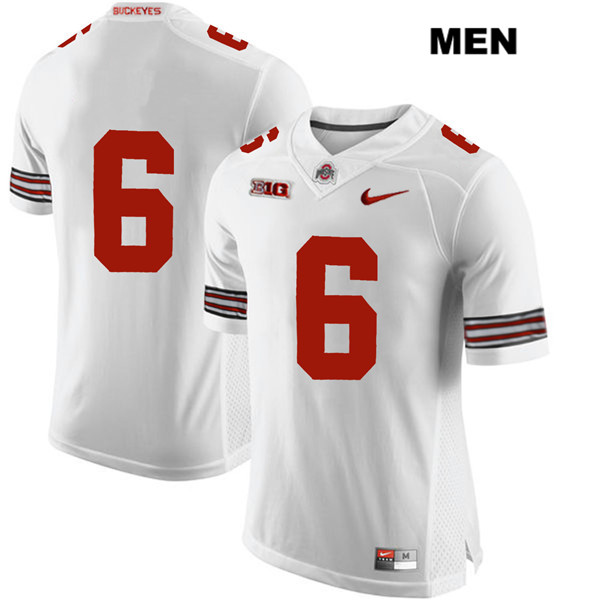 Ohio State Buckeyes Men's Taron Vincent #6 White Authentic Nike No Name College NCAA Stitched Football Jersey TP19C45JU